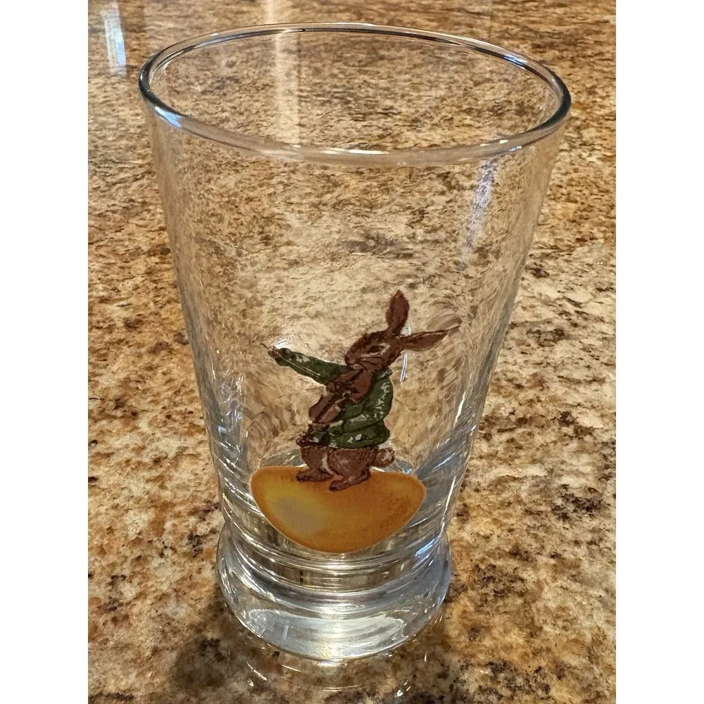 Peter Rabbit Williams Sonoma Bunny Easter Egg Brunch‎ Glasses 5